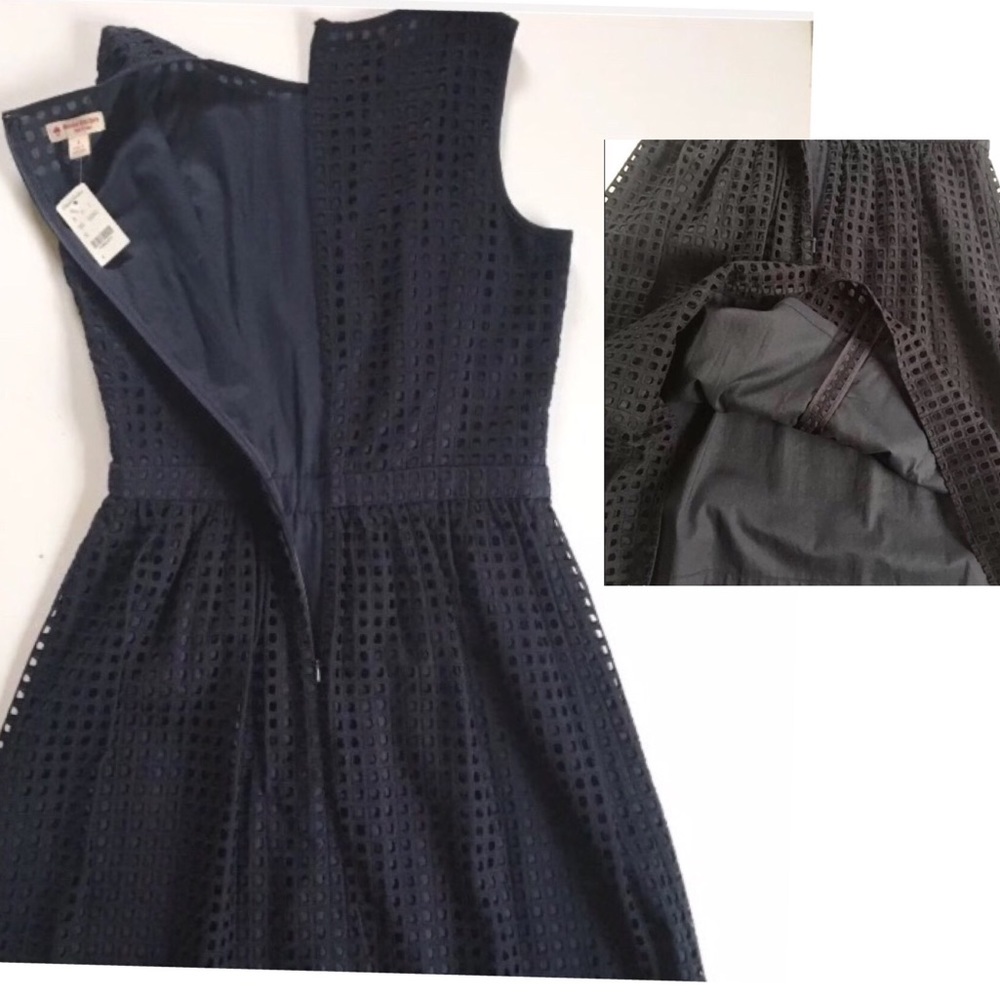 BROOKS BROS. Navy Blue Sleeveless Dress SZ. 4 - Picture 4 of 7